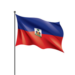 Haiti flag, vector illustration on a white background