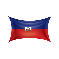 Obraz premium Haiti flag, vector illustration on a white background