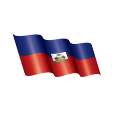 Haiti flag, vector illustration on a white background
