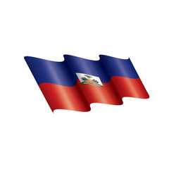 Haiti flag, vector illustration on a white background