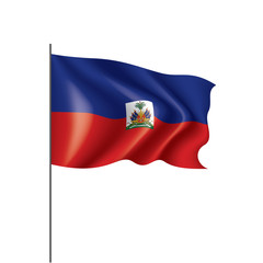 Haiti flag, vector illustration on a white background