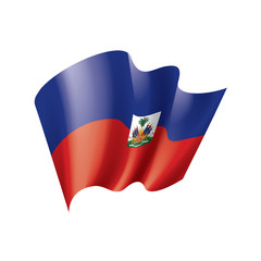 Haiti flag, vector illustration on a white background