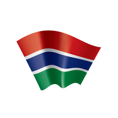 Obraz premium Gambia flag, vector illustration on a white background