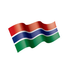 Gambia flag, vector illustration on a white background