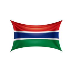 Gambia flag, vector illustration on a white background