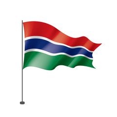 Gambia flag, vector illustration on a white background