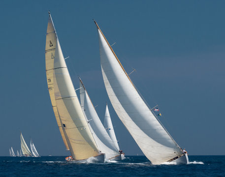 French Riviera - old sail race in Cannes