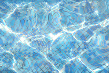 Blue water texture and the bottom, laid out with a square tile.