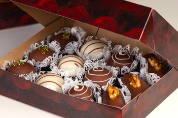 Box of chocolate bonbon