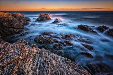 Obraz premium Last ray on south france coast