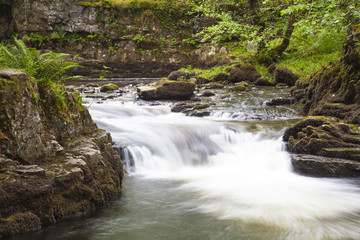 Fototapeta premium Wasserfall treck in den Brecon Beacons, Wales
