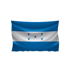 Honduras flag, vector illustration on a white background