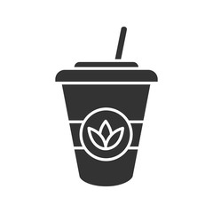 Ice tea glyph icon
