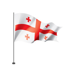 Georgia flag, vector illustration on a white background