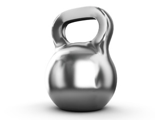 Iron Dumbbell Isolated on white background. Sport and Recreation Concept. 3d render
