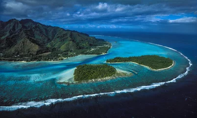 Foto op Plexiglas Moorea Tiahura & Fareone Motu - Tahiti © Marc Pelissier