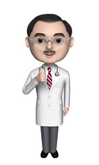 医者　５０代　サムズアップ