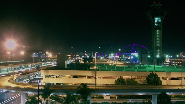 Timelapse overhead of LAX Airport Los Angeles California
