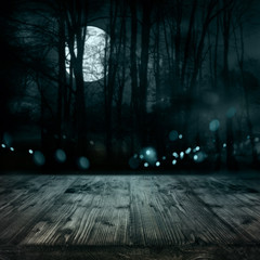  Dark moon with wooden planks