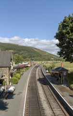 Carrag Station, Denbighshire, North Wales UK. 2018. Heritage railway system
