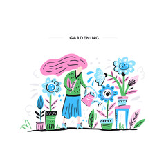 Gardening vector illustration