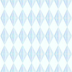 Vector seamless geometric pattern of rhombuses abstract light blue pattern