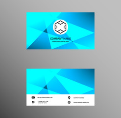 Set of Business Card Design, Pale Blue color,  Contact card for company, Banners and Infographic. Abstract Modern Geometric Backgrounds