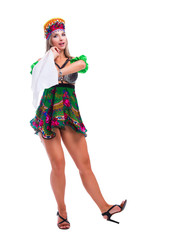  dancer performing russian traditional folk dance