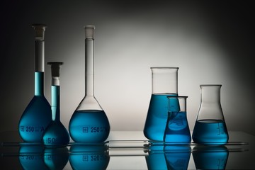 Chemical glassware in laboratory, 2nd September 2018