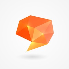 Polygonal speech bubble