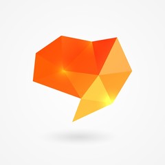 Polygonal speech bubble