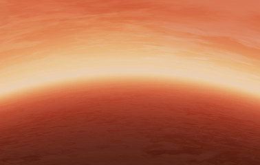 Landscape of Mars red alien planet sunrise 3D rendering 3D illustration