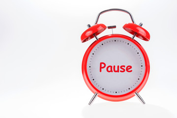 Wecker mit Text - Pause