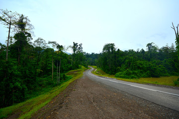 Fototapeta na wymiar Road to Maliau Basin Conservation Area (Sabah's Lost World), Sabah Borneo, Malaysia, Asia.