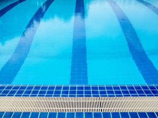 Blue standard swimming pool.