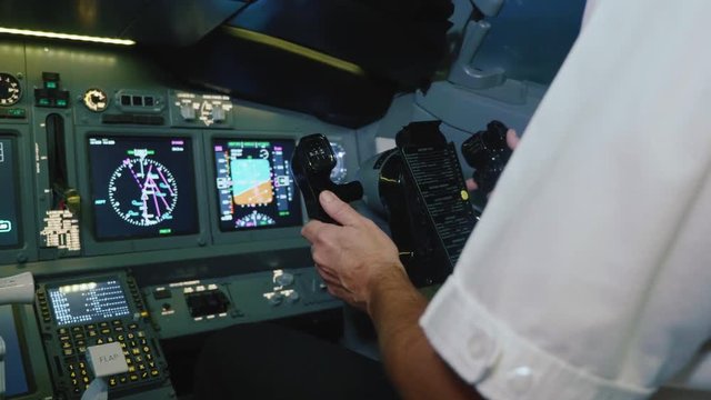 Captain is controls the airplane.