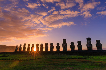 Moai in Rapa Nui