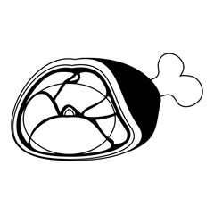 Pork ham isolated vector illustration graphic design