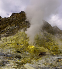 Sulphur vent on White Island near Whakatane
