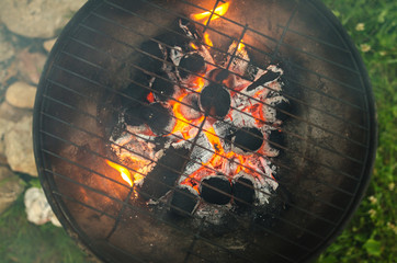 Afternoon grill on garden