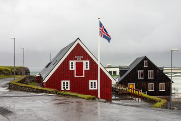 Old Langabud house built in 1790 in Djupivogur, Iceland