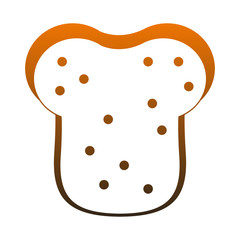 Fresh bread sliced vector illustration graphic design