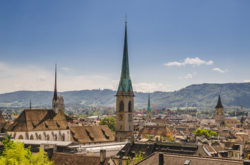 View on a Zürich from hight