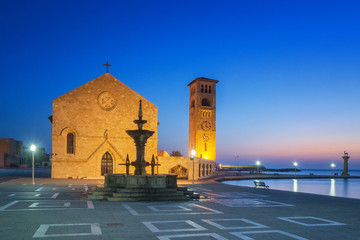 Obraz premium Rhodes City first light - Rhodes Island, Greece