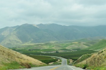 mountainous landscape with a serene and majestic feel