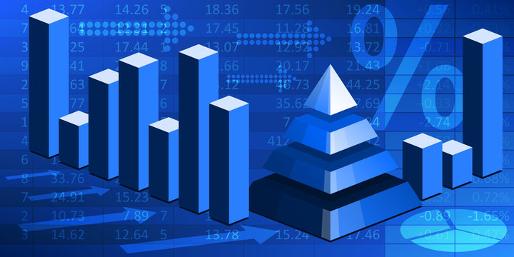Bourse Pyramide Bleu
