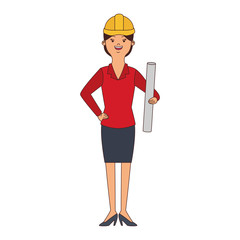 woman engineer cartoon vector illustration graphic design