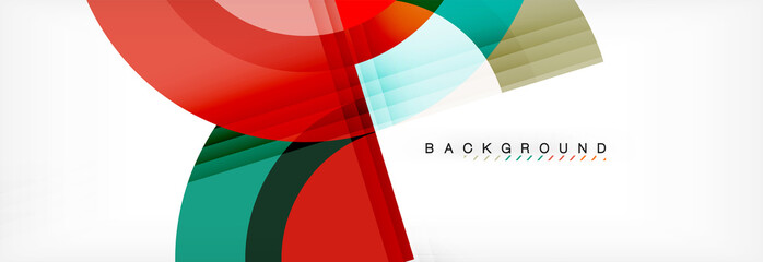 Obraz premium Vector circular geometric abstract background