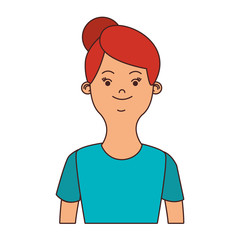 Woman profile cartoon vector illustration graphic design