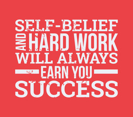 Self-belief and hard work vector design element